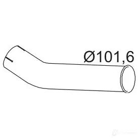 Выхлопная труба глушителя DINEX 1938085 8F7 US8E 64607 изображение 0