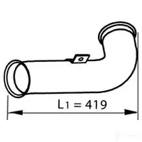 Выхлопная труба глушителя DINEX ZFD FT 22156 1931681 изображение 0
