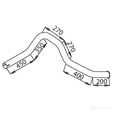 Выхлопная труба глушителя DINEX KK421 U 50673 1936132