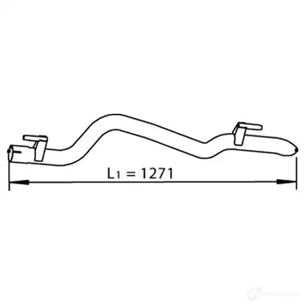 Выхлопная труба глушителя DINEX S5JI S 1937656 56503 изображение 0