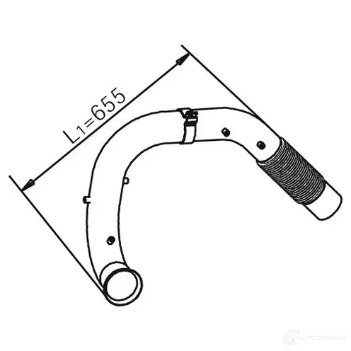 Выхлопная труба глушителя DINEX 19IXPN L 1937296 54179 изображение 0