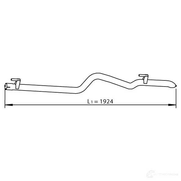 Выхлопная труба глушителя DINEX 56504 1937657 FRGF KSF изображение 0
