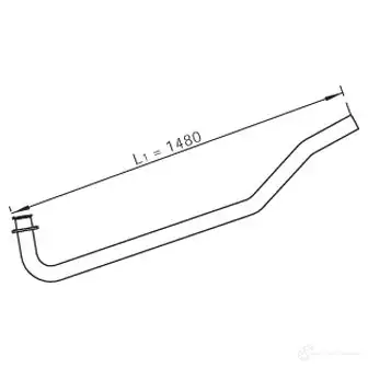 Выхлопная труба глушителя DINEX 1934854 46T MHEQ 47171 изображение 0