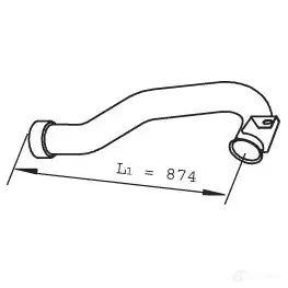 Выхлопная труба глушителя DINEX 22142 1931668 OR 4A3 изображение 0