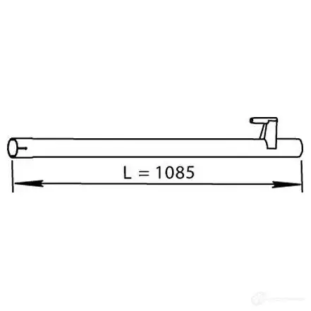 Выхлопная труба глушителя DINEX S PZ91DQ 56513 1937663 изображение 0