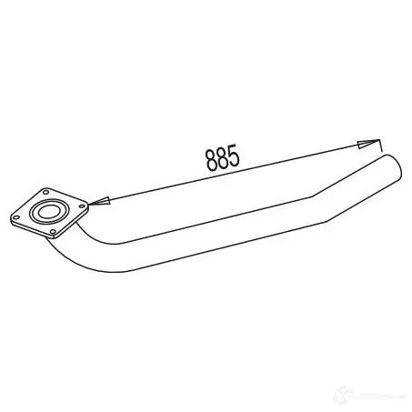 Выхлопная труба глушителя DINEX 80189 1939677 CIZ TOZZ