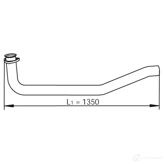 Выхлопная труба глушителя DINEX 1H8BP5 Z 1934835 47146 изображение 0