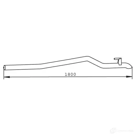Выхлопная труба глушителя DINEX J9O VGL 1939494 74523 изображение 0