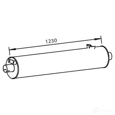 Средний концевой глушитель DINEX 1932659 LDGSU I 28438