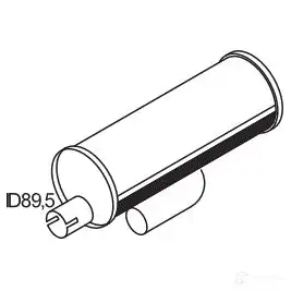 Средний концевой глушитель DINEX 5 4VPLRX 1939807 80348