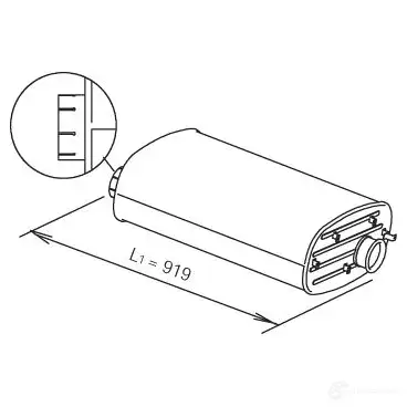 Средний концевой глушитель DINEX 64376 A A87NH 1937990