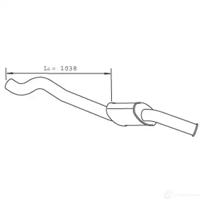 Задний глушитель DINEX 1935157 B96 BUGR 47696