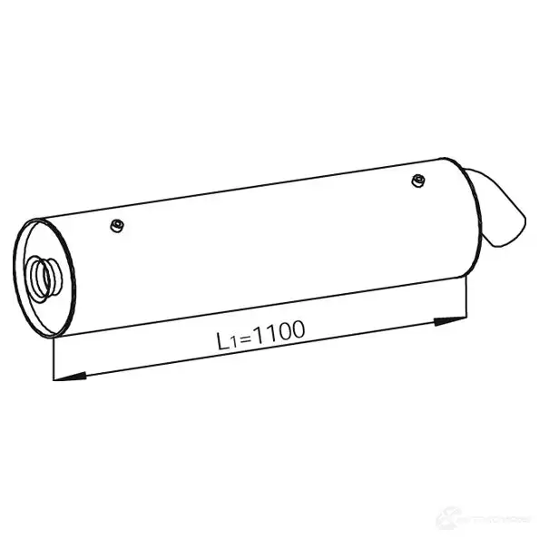 Задний глушитель DINEX 21454 R Z8LR 1931309