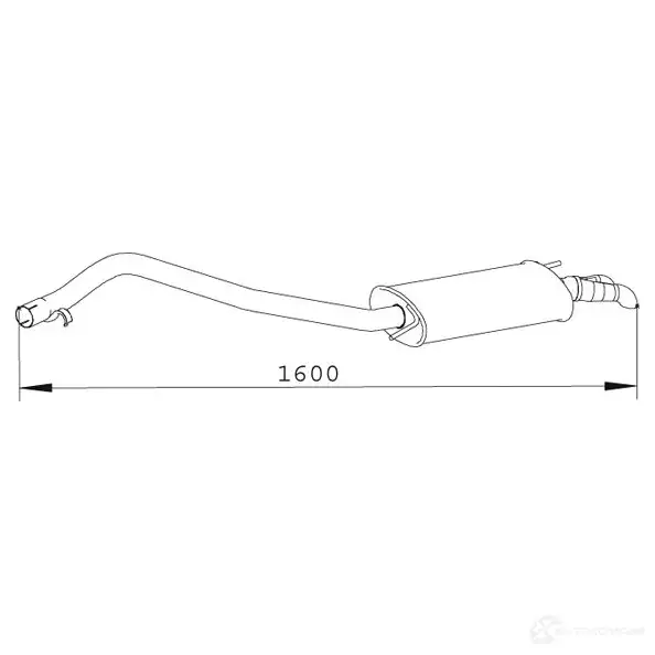 Задний глушитель DINEX W 17B5 1939410 74314