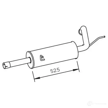 Задний глушитель DINEX 32316 4EF5 2 1933266