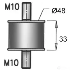 Резинка глушителя DINEX 64817 1938241 I7 H35