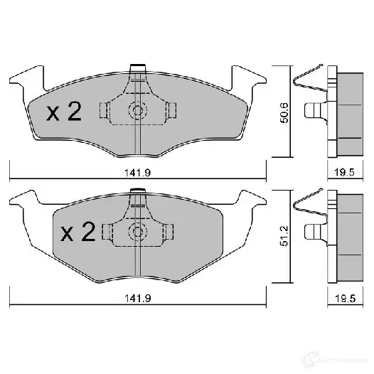 Тормозные колодки дисковые, комплект AISIN ZL DOWIR 1217557079 5411450732130 BPVW-1031 - Изображение 1