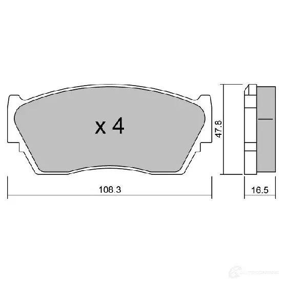 Тормозные колодки дисковые, комплект AISIN 5411450703888 2RBG I BPNI-1902 1579662