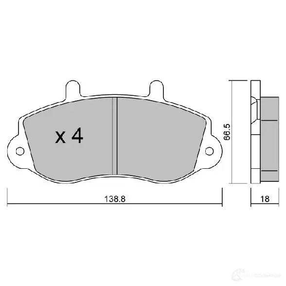 Тормозные колодки дисковые, комплект AISIN BPRE-1020 5411450732185 S 6W8UT 1217555321 изображение 0