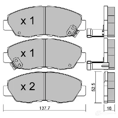 Тормозные колодки дисковые, комплект AISIN CI 7650 BPHO-1002 1198159684 5411450729246 - Изображение 1