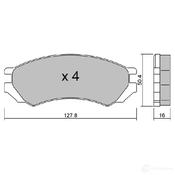 Тормозные колодки дисковые, комплект AISIN 5411450730297 1198159780 0 U4RFI4 BPNI-1010 изображение 0
