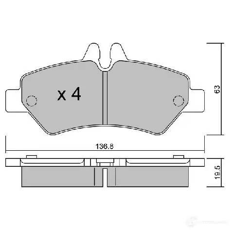 Тормозные колодки дисковые, комплект AISIN 1579814 5QK6 I9P 5411450705257 BPVW-2001 изображение 0