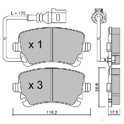 Тормозные колодки дисковые, комплект AISIN I93J6 UB 1579815 BPVW-2002 5411450705264 изображение 0