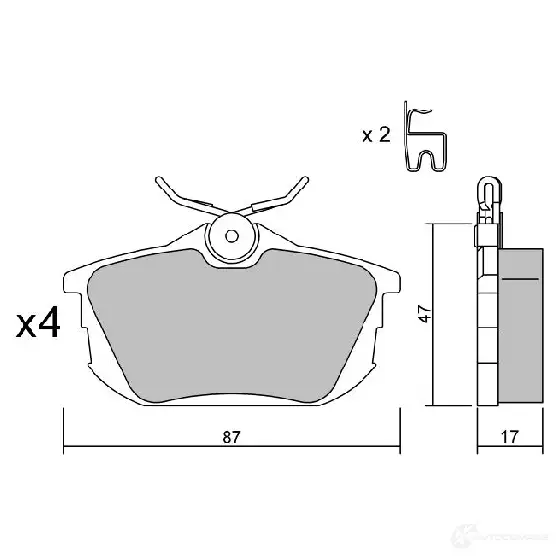 Тормозные колодки дисковые, комплект AISIN QNEC M 1579745 5411450704526 BPSM-2001