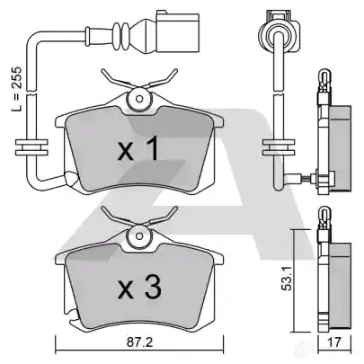 Тормозные колодки дисковые, комплект AISIN MLWU KW5 1579817 5411450705288 BPVW-2004 изображение 0