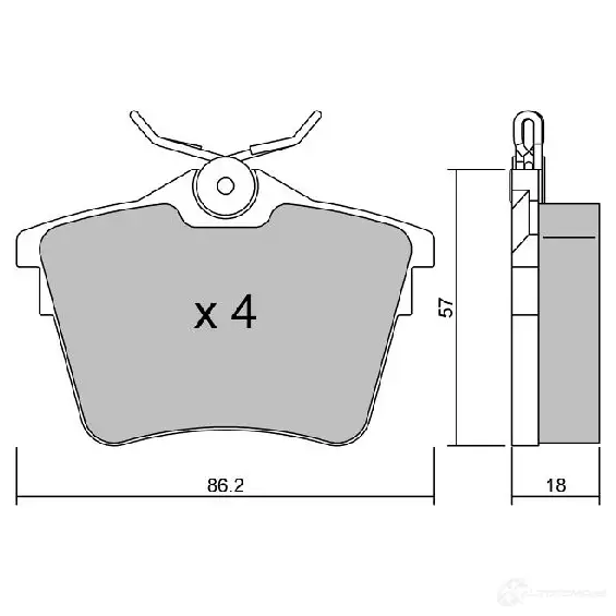 Тормозные колодки дисковые, комплект AISIN 23Y BVU 5411450704311 1579719 BPPE-2006