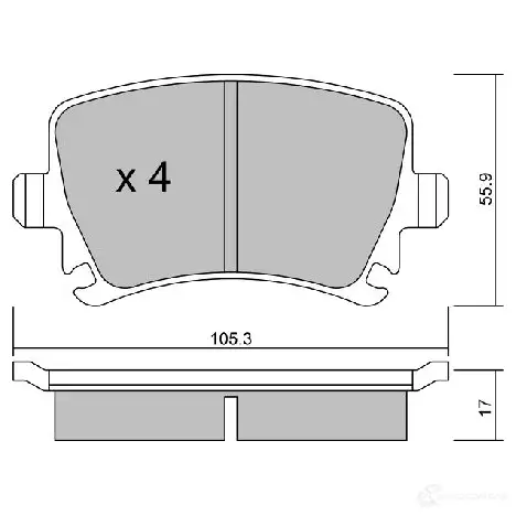 Тормозные колодки дисковые, комплект AISIN 1579816 5411450705271 EFC Q3 BPVW-2003
