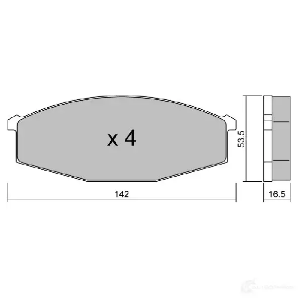 Тормозные колодки дисковые, комплект AISIN 3 3F7UTD 1579673 BPNI-1917 5411450714419