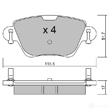 Тормозные колодки дисковые, комплект AISIN 5411450704328 1579720 N 302V BPPE-2007