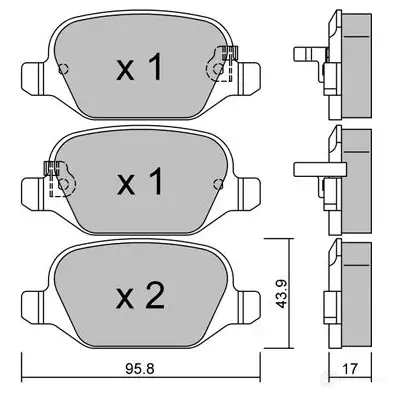 Тормозные колодки дисковые, комплект AISIN BPFI-2010 1437275389 UL 3ZET изображение 0