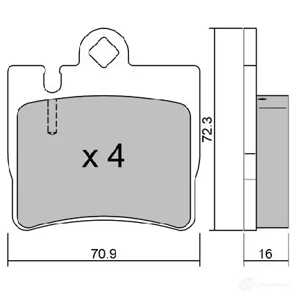 Тормозные колодки дисковые, комплект AISIN BPMB-2010 1579635 MG 6NW0 5411450703857
