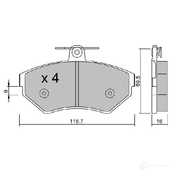 Тормозные колодки дисковые, комплект AISIN 1217556955 BPVW-1024 5411450729659 DTYLN1 7 - Изображение 1
