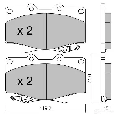 Тормозные колодки дисковые, комплект AISIN BPTO-1918 1579768 5411450706032 IJB V7G изображение 2
