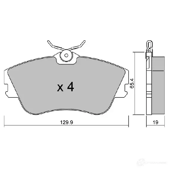 Тормозные колодки дисковые, комплект AISIN 5A22 D3 1217557099 5411450740937 BPVW-1034 изображение 0