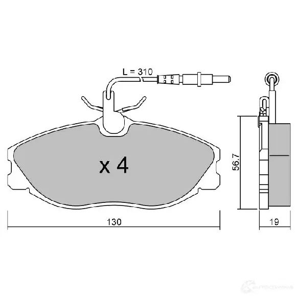 Тормозные колодки дисковые, комплект AISIN 1217554513 O ZDDL BPPE-1018 5411450740753 изображение 0