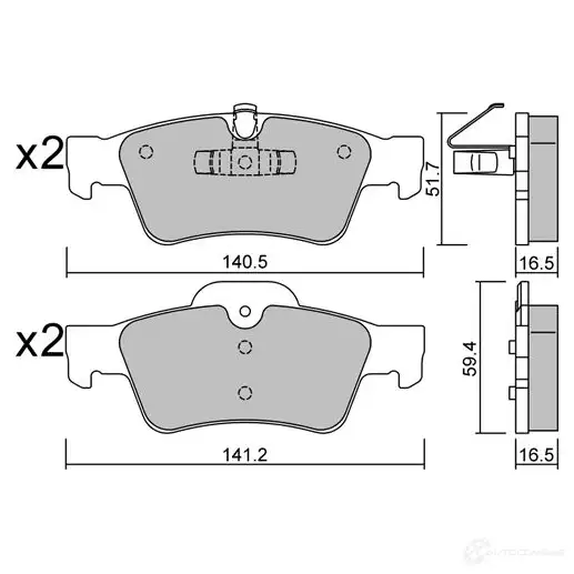 Тормозные колодки дисковые, комплект AISIN 5R YSD BPMB-2013 1424297737 изображение 1