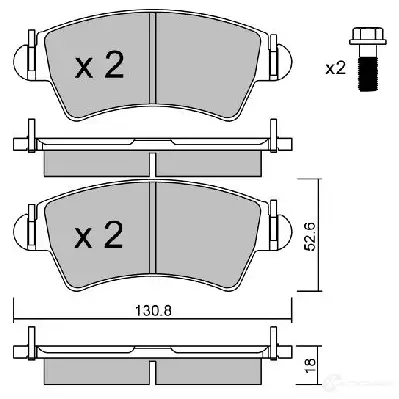 Тормозные колодки дисковые, комплект AISIN 5411450740920 BPPE-1019 8E XYG 1217554523 - Изображение 1