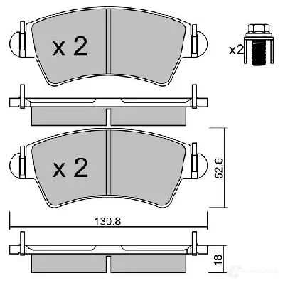 Тормозные колодки дисковые, комплект AISIN 1579713 5411450716987 K J09T4 BPPE-1015