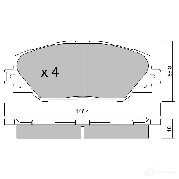 Тормозные колодки дисковые, комплект AISIN BPTO-1011 1579756 TU CXNP9 5411450704632