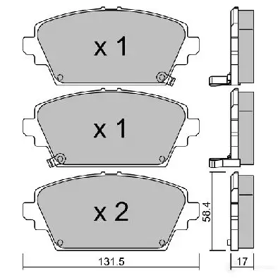 Тормозные колодки дисковые, комплект AISIN 1579584 BPHO-1901 5411450704625 NXT XP - Изображение 1