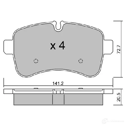 Тормозные колодки дисковые, комплект AISIN 1579604 BPIV-2001 5411450703543 R 3AX3