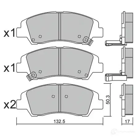Тормозные колодки дисковые, комплект AISIN BPHY-1013 1437275866 075O J