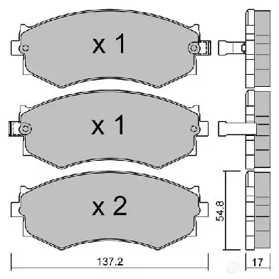 Тормозные колодки дисковые, комплект AISIN UM F6YV 1198159810 BPNI-1919 5411450729635