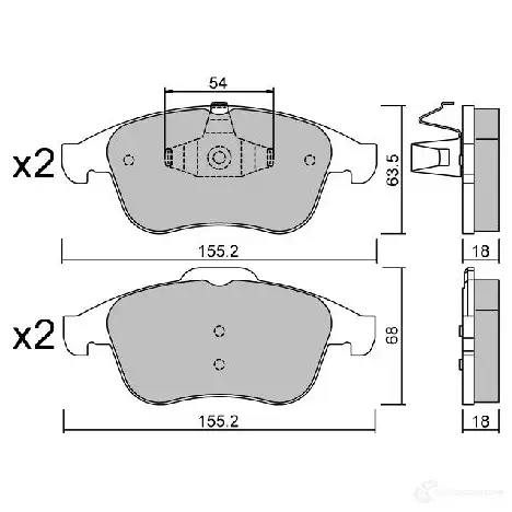 Тормозные колодки дисковые, комплект AISIN WB1 0LXF BPRE-1019 1217555313 5411450732178 изображение 0