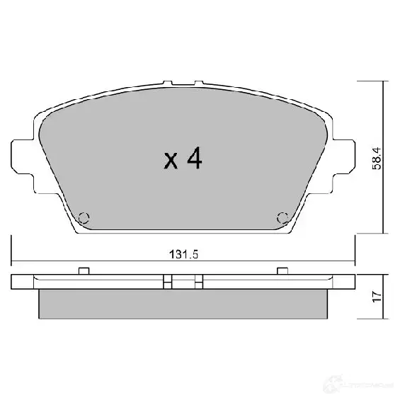 Тормозные колодки дисковые, комплект AISIN BPNI-1015 9LBQ P 5411450740777 1217553361 изображение 0