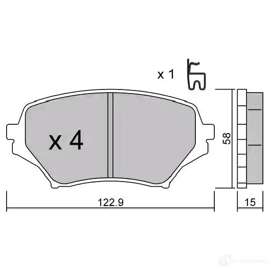 Тормозные колодки дисковые, комплект AISIN 1217553045 BPMZ-1004 TR0 AR08 5411450730273 изображение 0